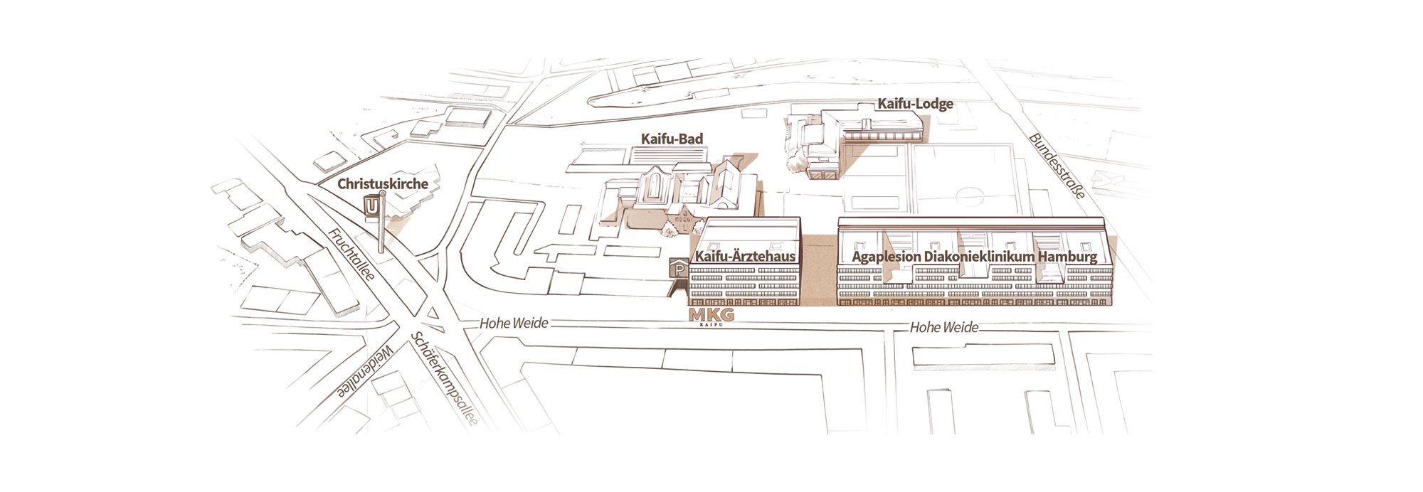 Anfahrtsbeschreibung MKG Kaifu Ärztehaus